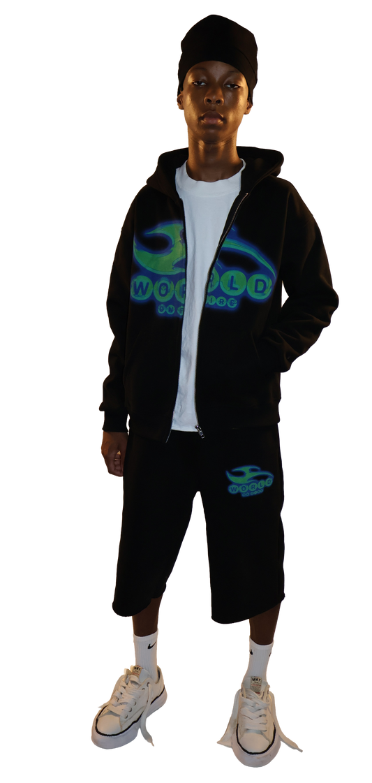 ABSTRACT HOODIE AND SHORT SET