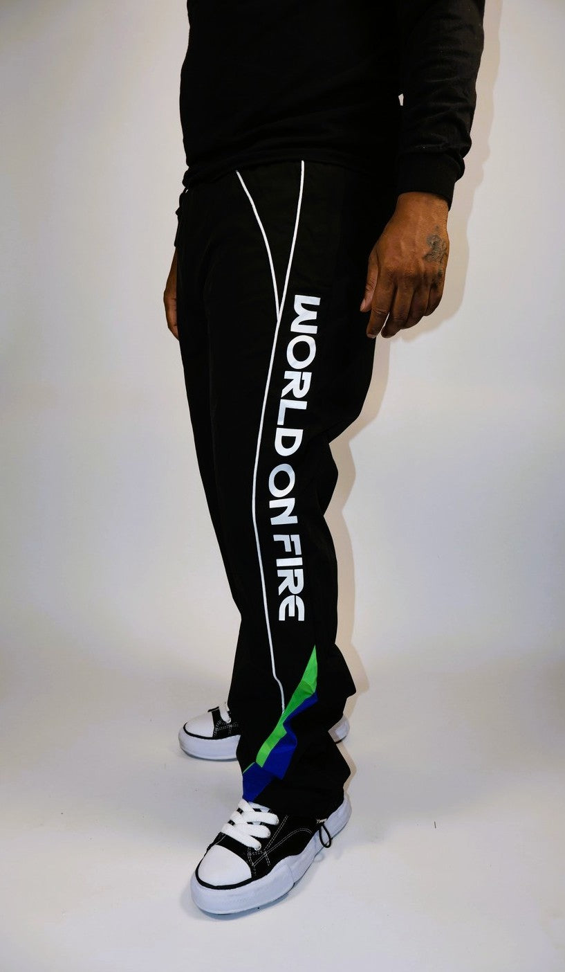Blueprint Nylon Track Pants | World On Fire Collective