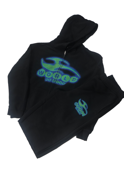 ABSTRACT HOODIE AND SHORT SET